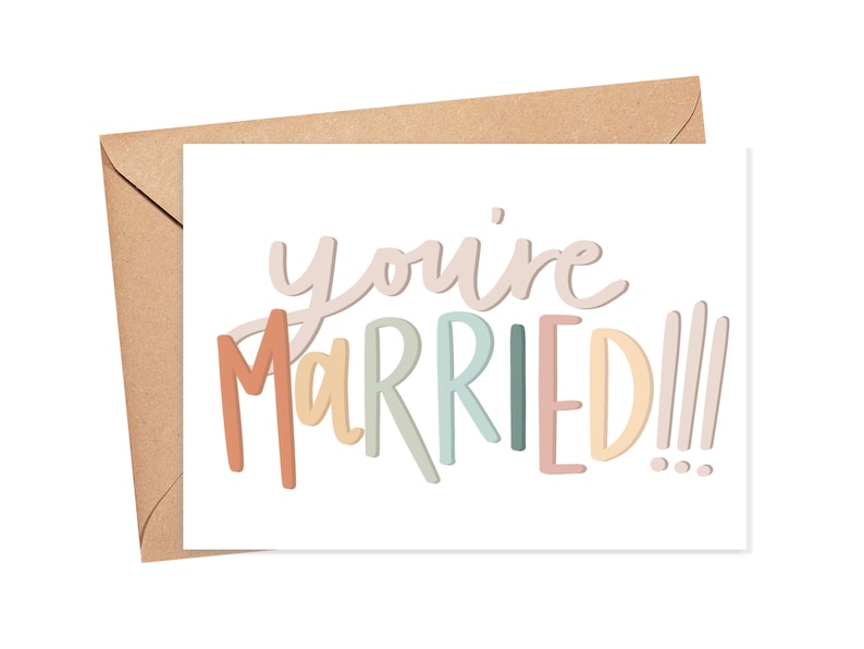 Congrats Wedding Card, You're Married, Card for Newlyweds, Gift for New Couple, Funny Wedding Card image 2