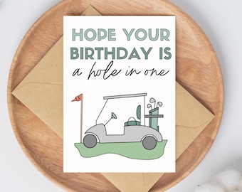 Golf Birthday Card: Hole in One Gift for Golfer