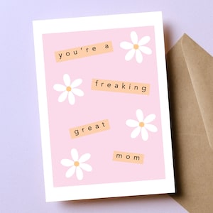 Vous êtes une super maman, bonne fête des mères, carte de voeux florale, jolie carte de fête des mères, amie maman, première fête des mères