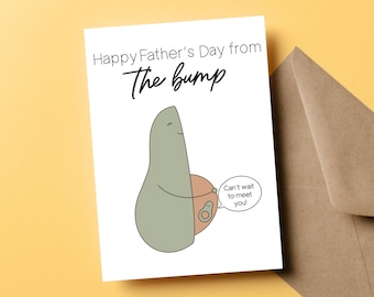 Carte de fête des pères, futur papa : cadeau original, je m'attends à un papa