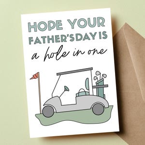 Carte de golf pour la fête des pères, J'espère que votre fête des pères est une fête, cadeau de fête des pères pour golfeur, cadeau de golf pour papa, carte pour golfeur