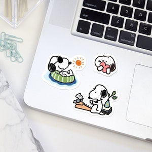 Summer -Snoopy Decal Stickers  | Laptop Decal | iphone & ipad stickers | Decorative sticker | Vinyl Sticker | Waterproof Sticker