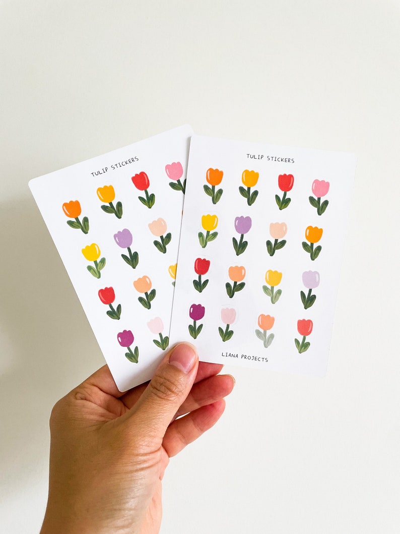 Tulip Planner Stickers | Mini Sticker Sheet, Journal Stickers - Etsy