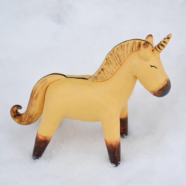 Fjord Pferd Figuren, OOAK Skulptur.