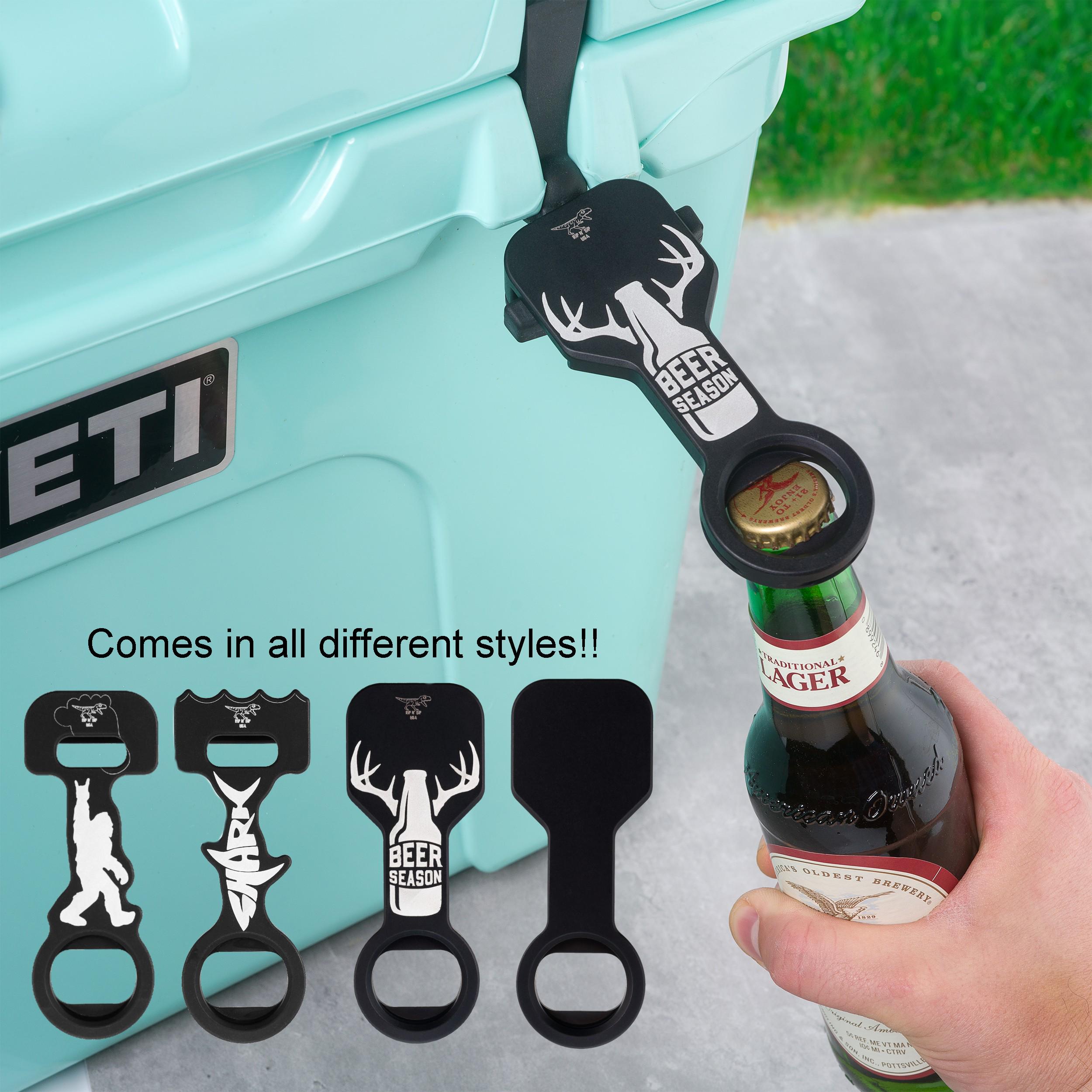 Rip N' Sip USA Bottle Opener for YETI, RTIC, Igloo, Orca, and Nice