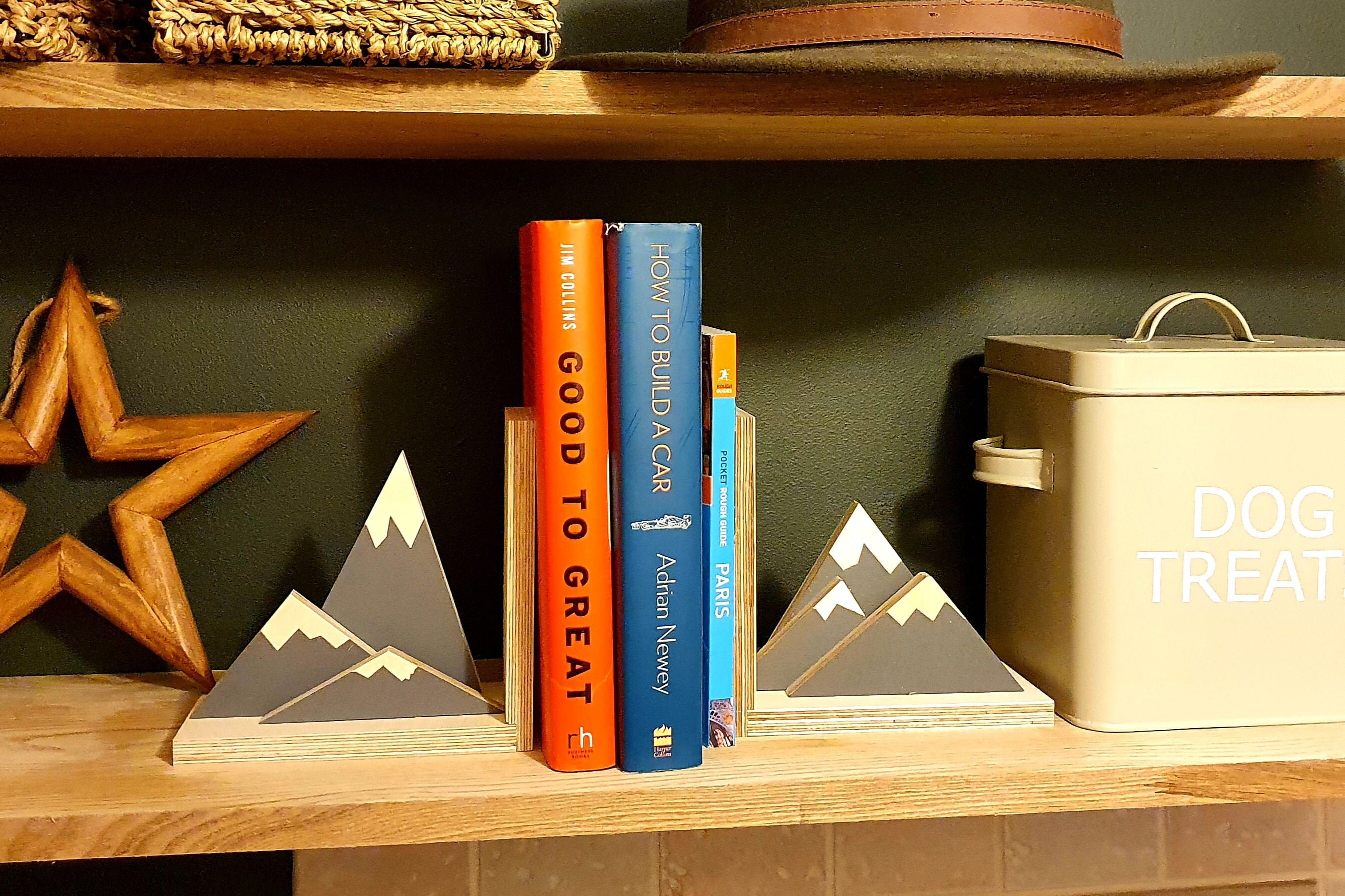 Pair of Handmade Mountain Bookends Adventure Theme Etsy