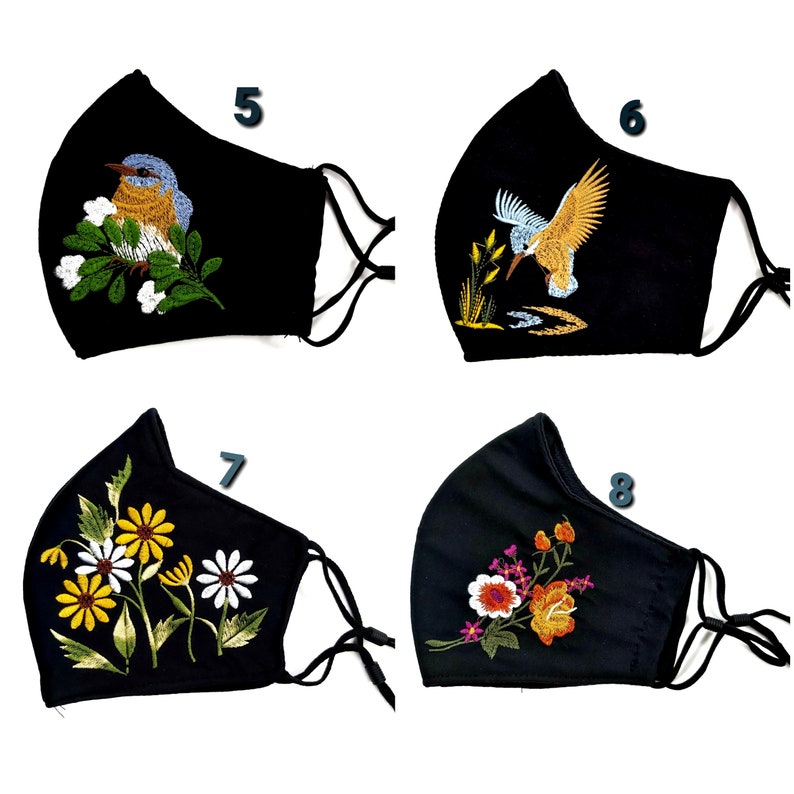 Face Mask with Floral Design Flowers designed for women Etsy