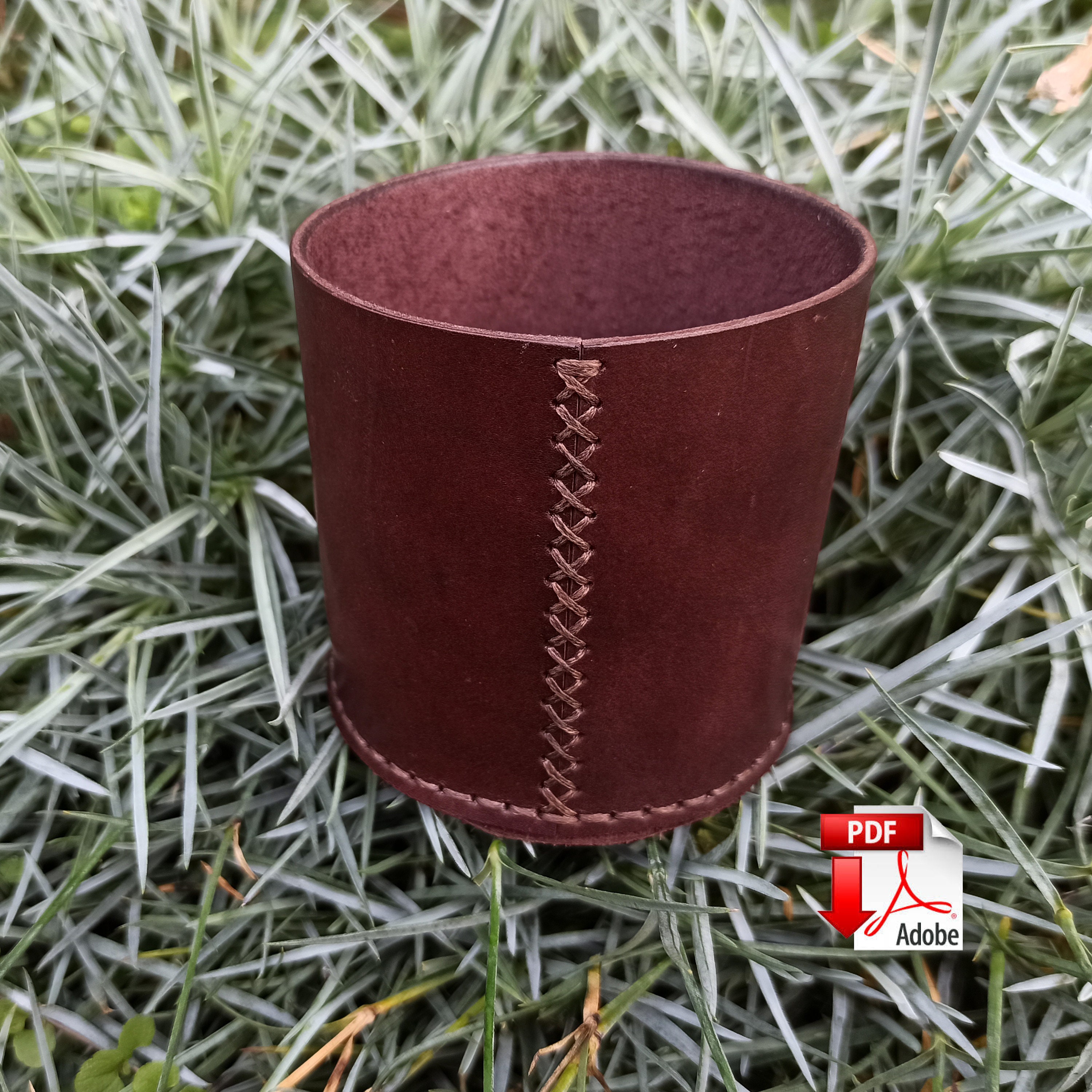 Leather dice cup pattern pdf Etsy