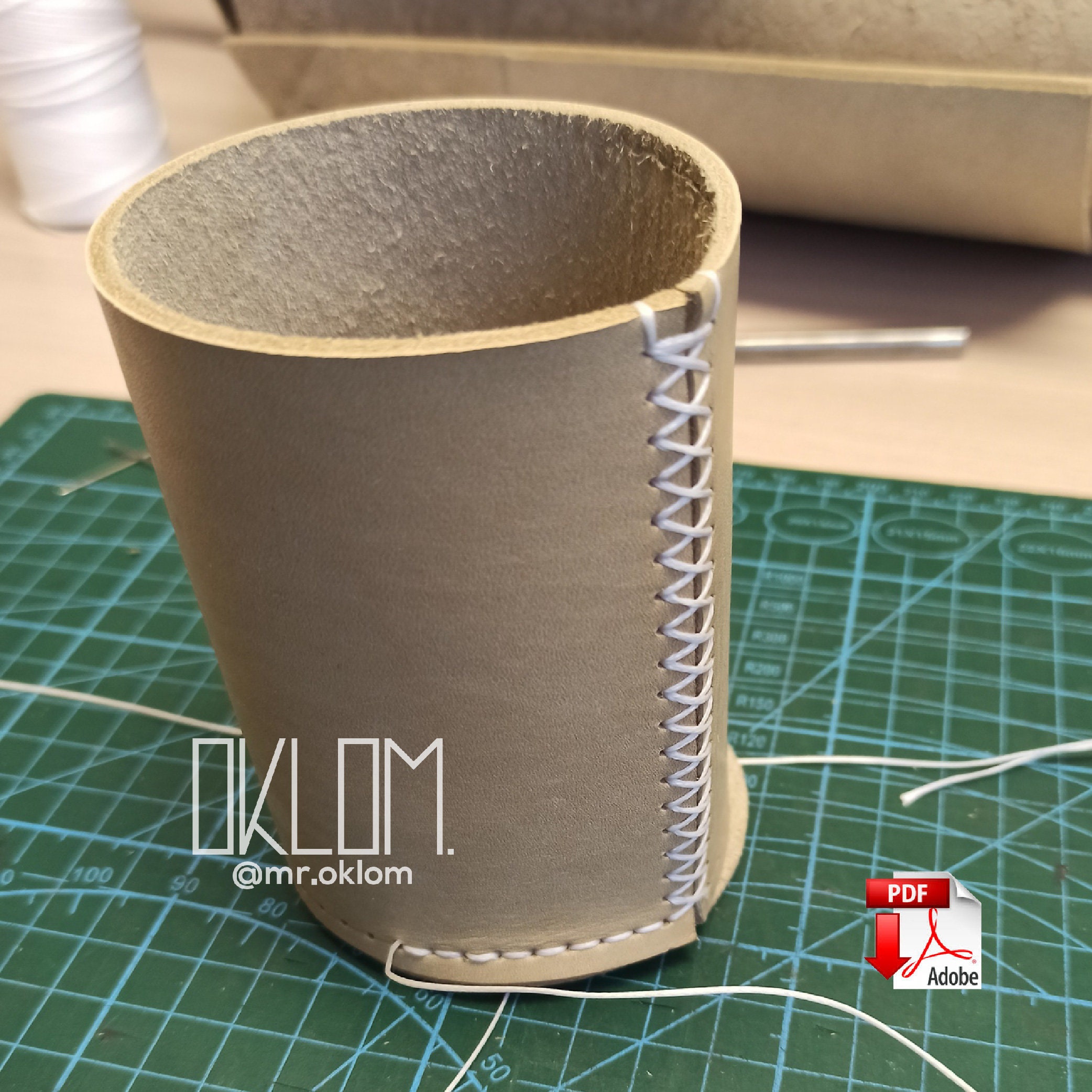 Leather dice cup pattern pdf Etsy