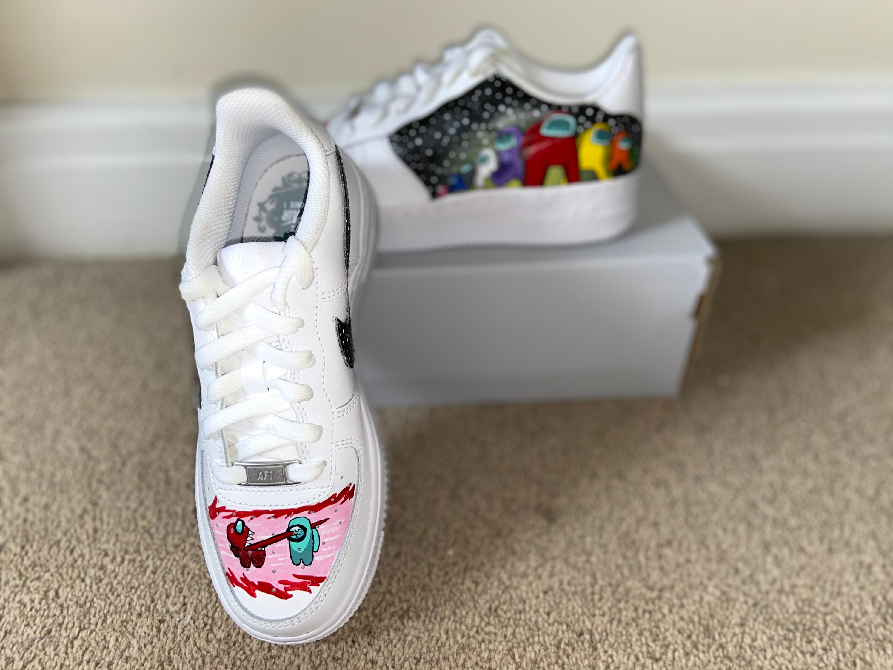 Among Us inspired custom Air Forces | Etsy