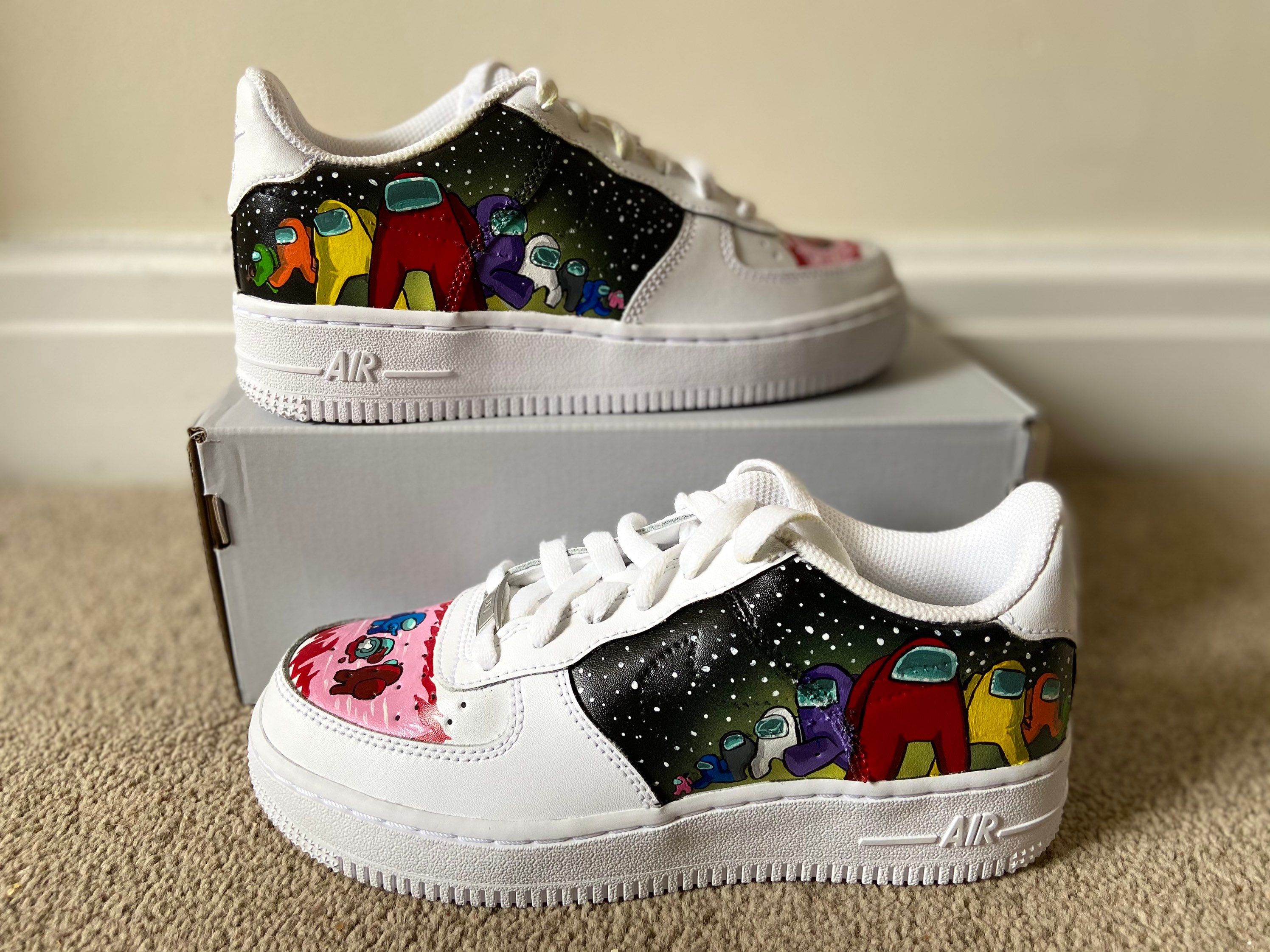 Among Us inspired custom Air Forces | Etsy