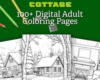 Cosy Winter Cottage Malbuch | 100+ druckbare Seiten für Erwachsene