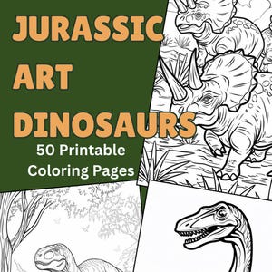 Jurassic Art | Dinosaur Coloring Pages | Printable Coloring Book Pages for Kids and Adults