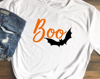 Toddler/Youth, Funny Halloween Shirt, Halloween, Halloween Shirt, Boo with Bat