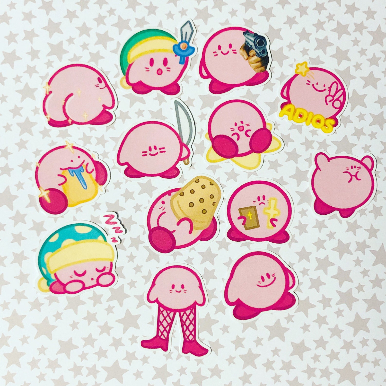 Kirby Stickers Etsy