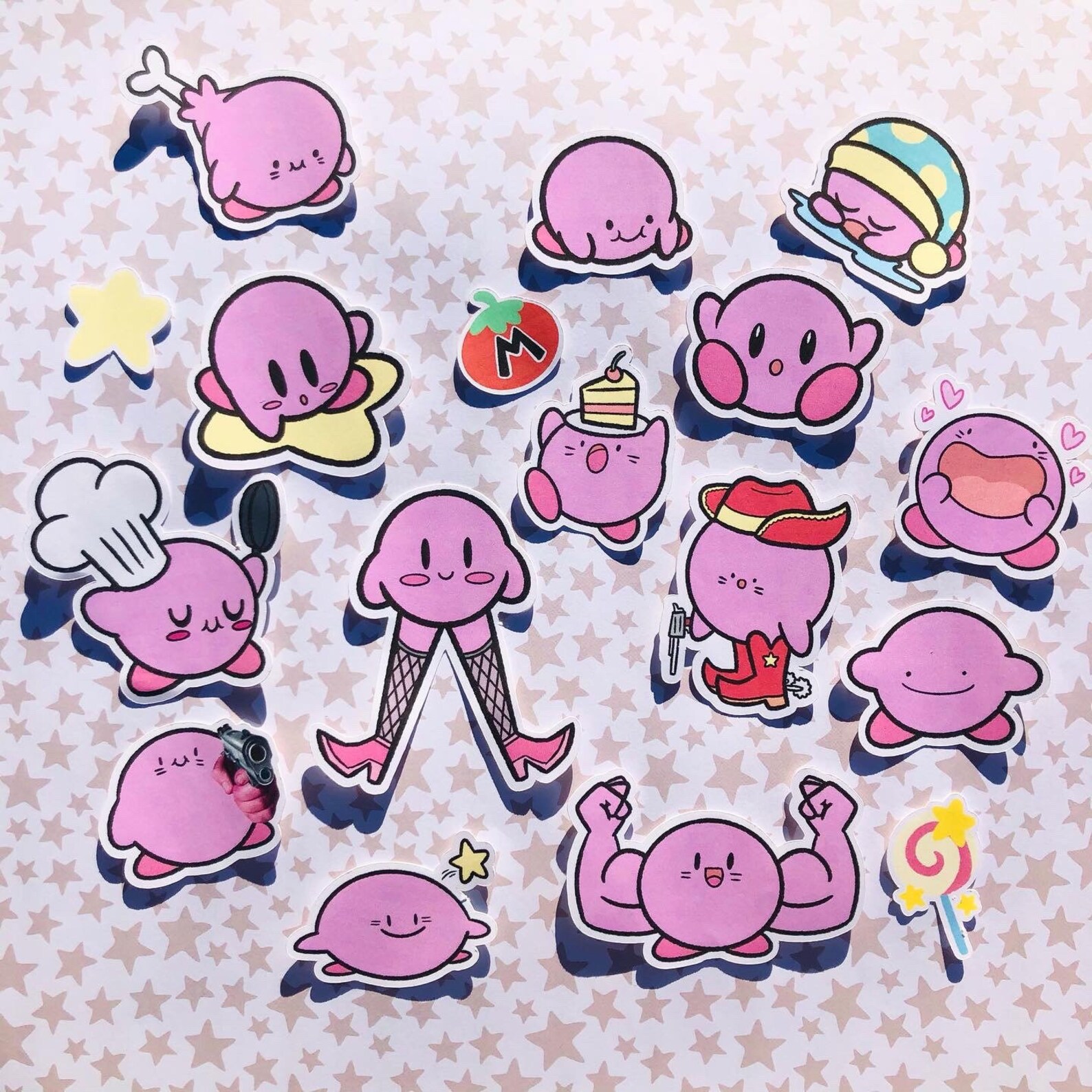 Kirby Stickers Etsy