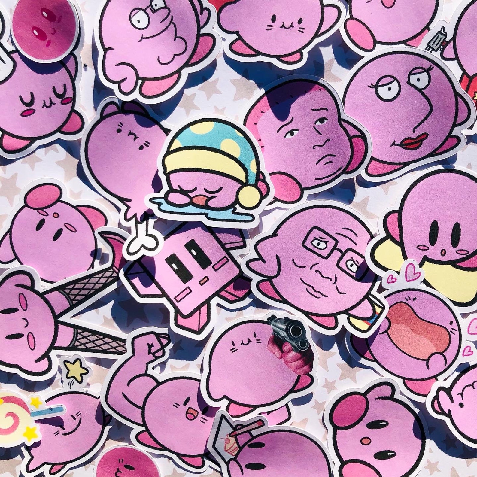 Kirby Stickers Etsy