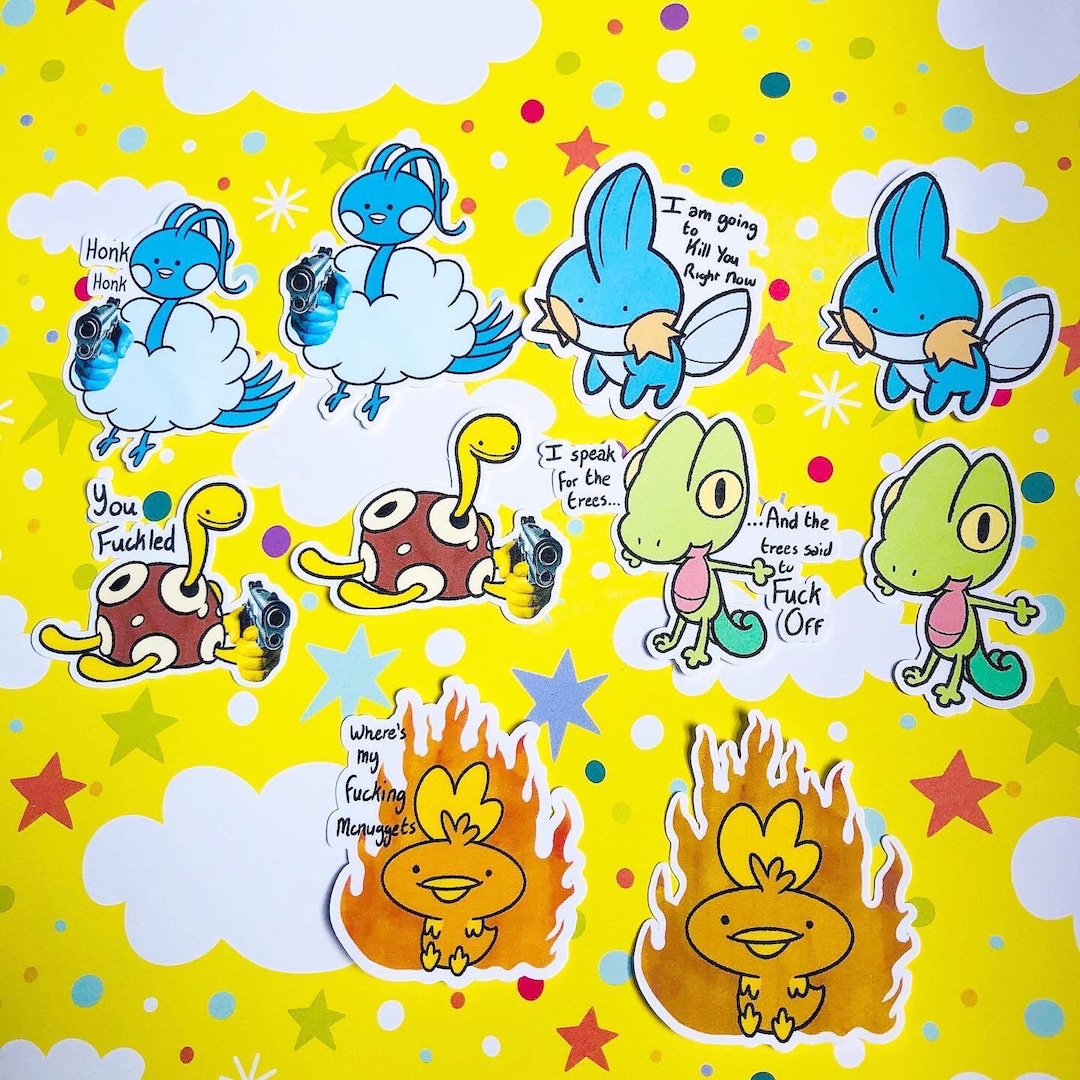 Grumpy Pokemon Sticker Pokemon Stickers - Etsy