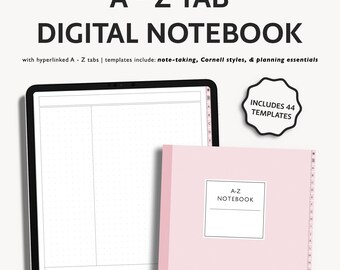 Caderno digital de A a Z: diário com hiperlink para iPad (PDF)