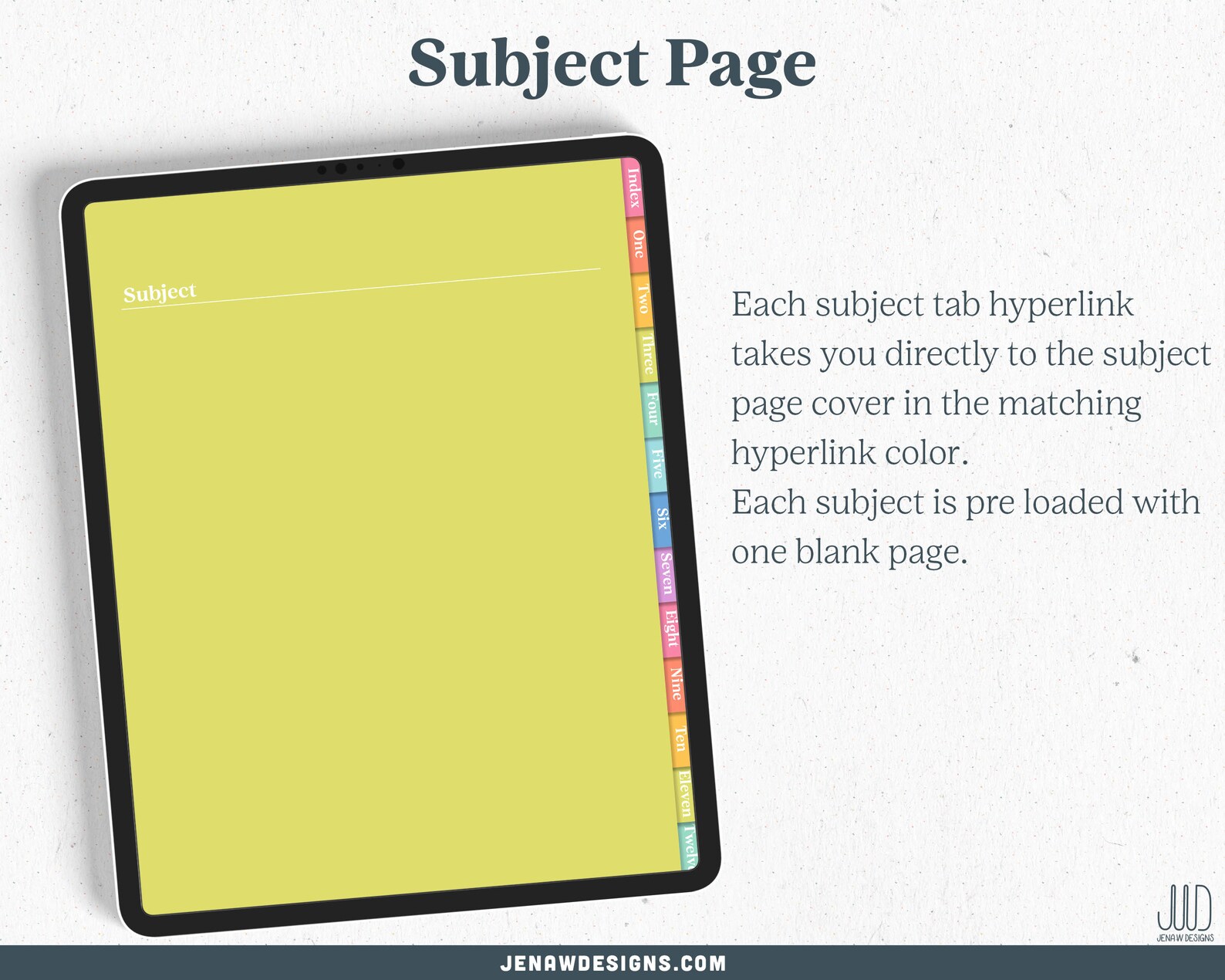 Digital Notebook with Tabs Goodnotes Notebook iPad Notebook Etsy