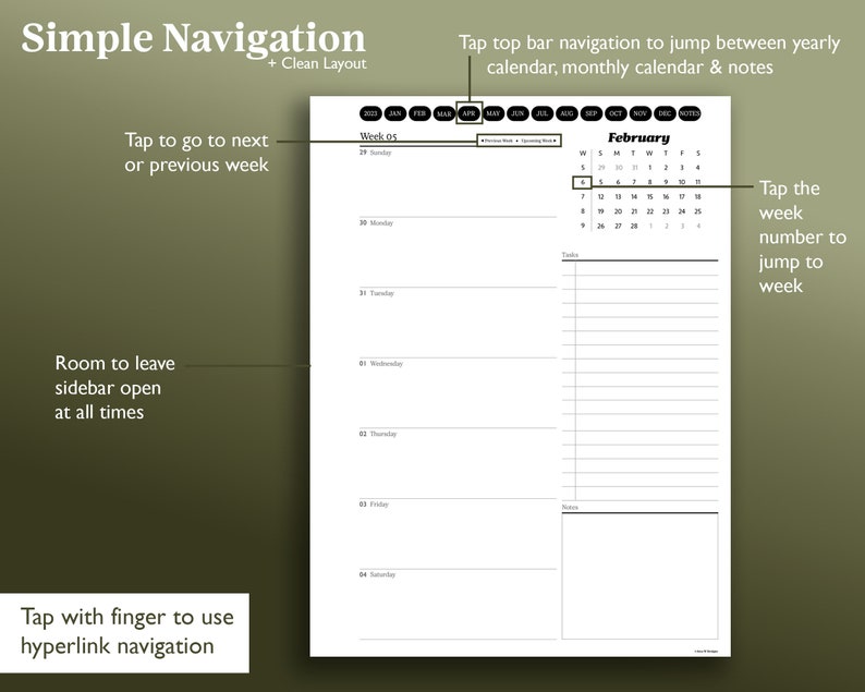 2023 Remarkable 2 Planner 2023 Digital Planner for Remarkable Etsy