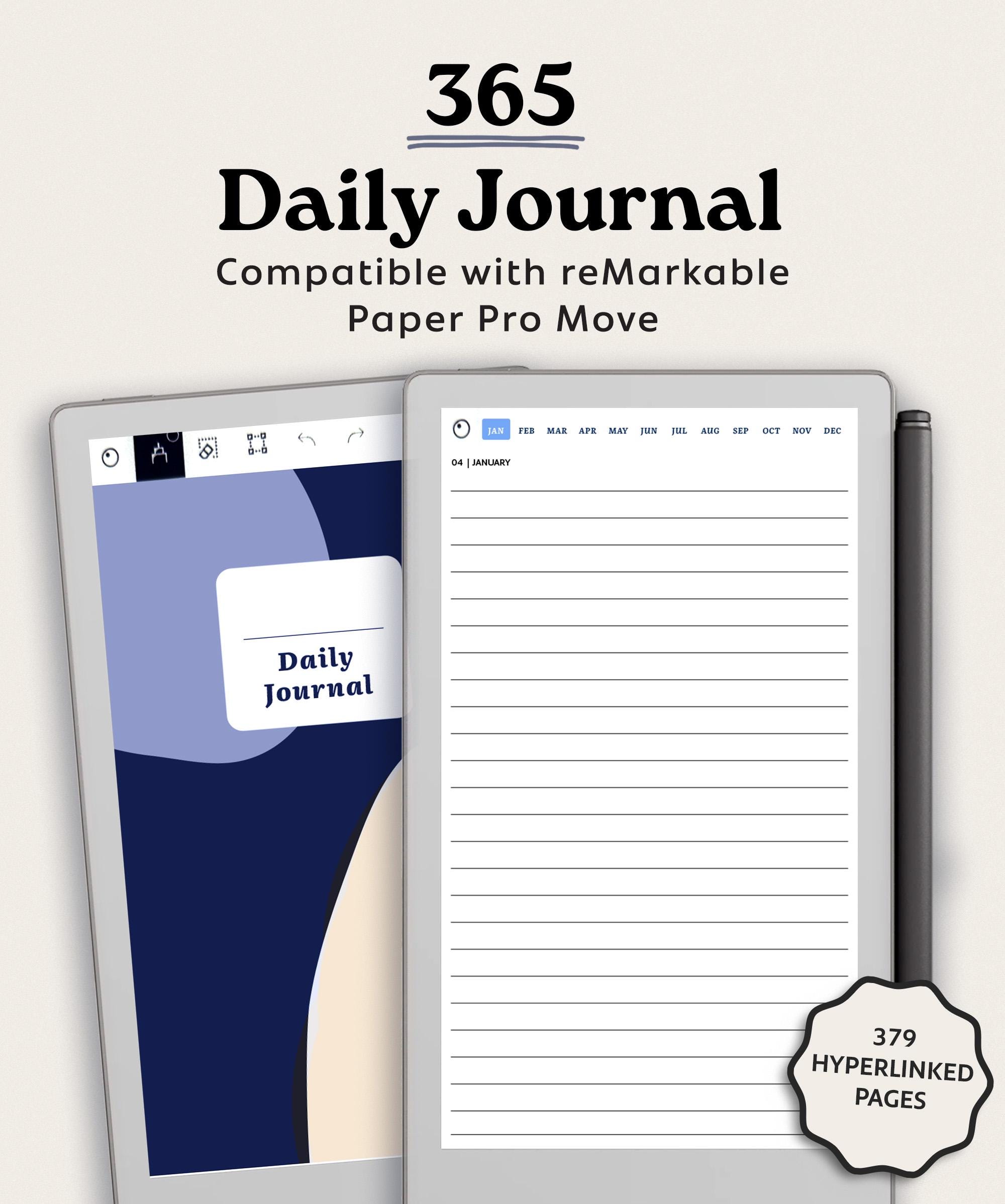 Pro Journal 365 Daily Journal for Remarkable Paper Pro Move (digital Download) - Etsy