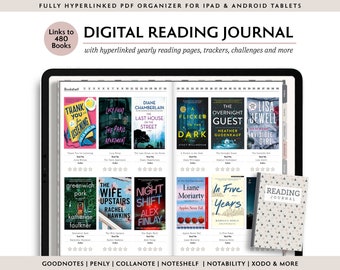 Digital Reading Journal: Book Review, Reading Log, iPad Planner (PDF)