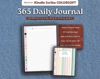365 Daily Journal For Kindle Scribe Colorsoft: Undated One Page Per Day (Digital Download)