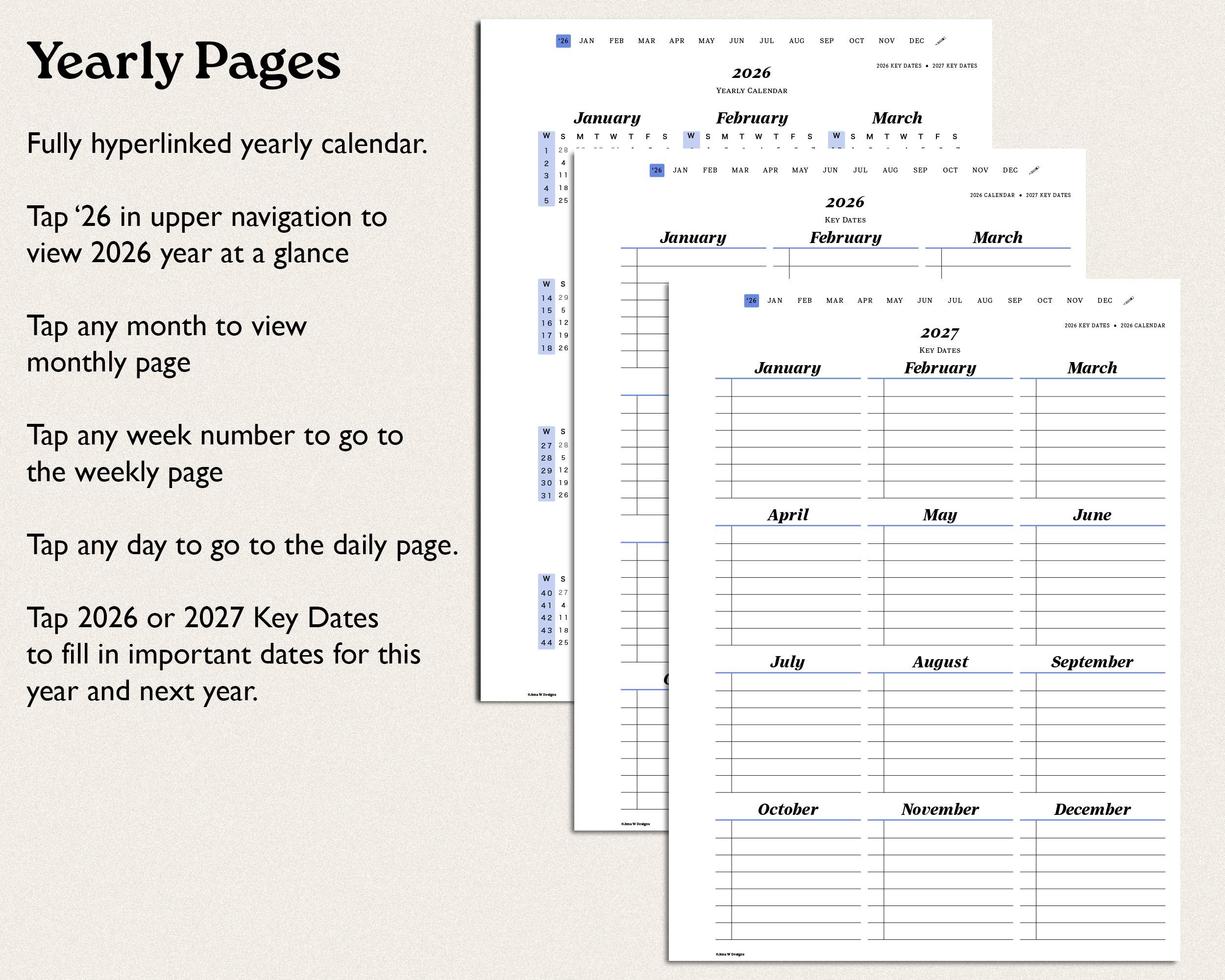 2026 Daily Digital Planner for Remarkable Paper Pro: Minimalist ...