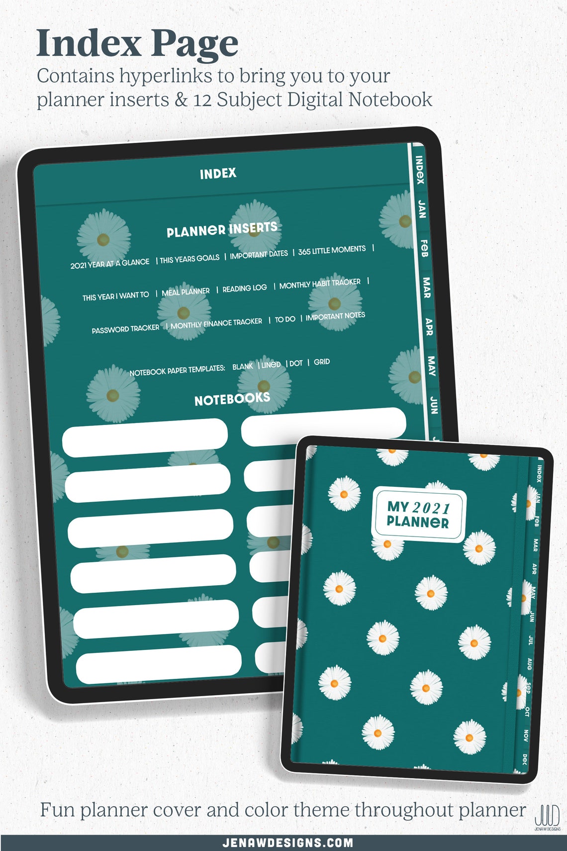 Goodnotes Planner 2021 Digital Planner iPad Planner Android Etsy