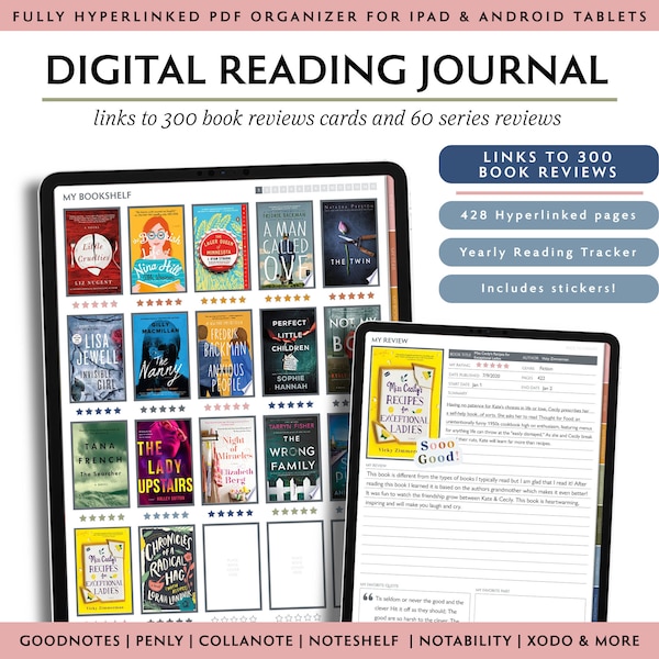 Digital Bookshelf Etsy