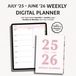 2025-2026 Mid-Year Digital Planner: GoodNotes iPad Agenda (Digital Download
