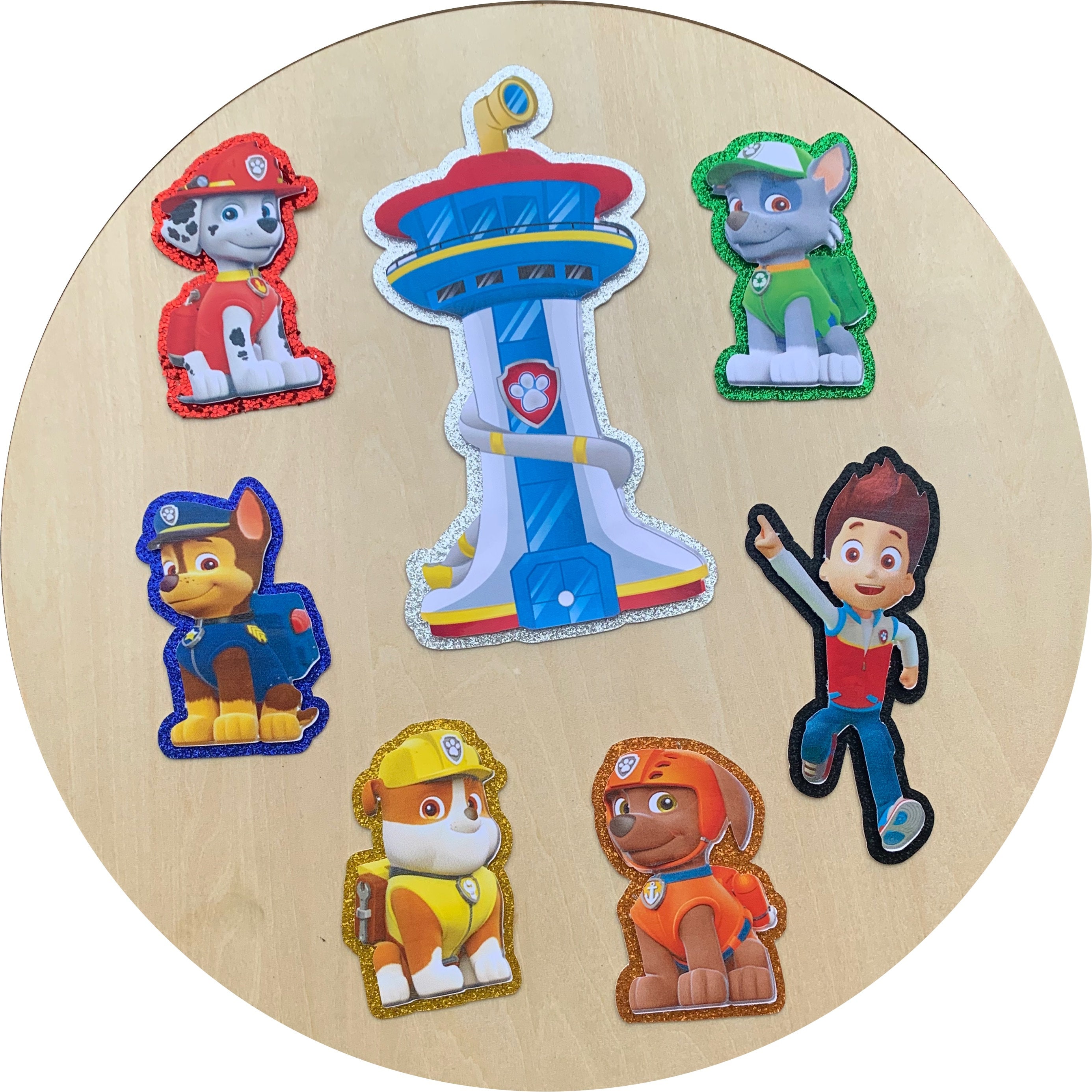 Paw Patrol Cake Topper Party Supplies Birthday Papercrafts - Etsy