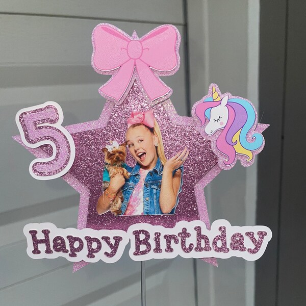 Jojo Siwa Cake Topper, Articoli per feste, Compleanno, Lavoretti con la carta