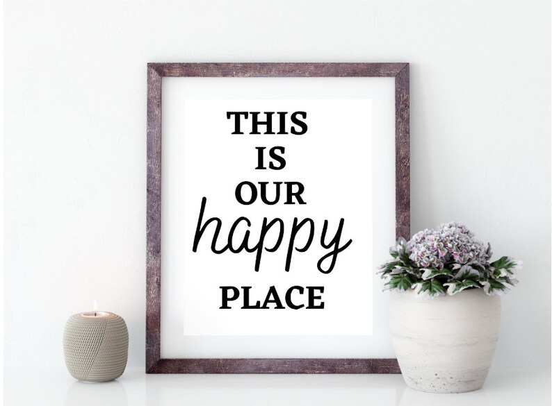 This Is Our Happy Place Wall Art Printable Digital Download Etsy