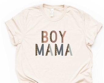 Boy Mama Shirt, Super Cute Boy Mama, Boy Mom Design on premium Bella + Canvas unisex shirt, 3 color choices, 3x, 4x, plus sizes available