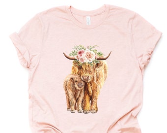 highland cow tee shirt