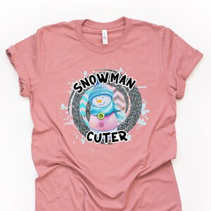 Winter Snow Tee, Snowman Cuter Winter Snow Design on premium unisex shirt, 2 color choices, 2X, 3X, 4X, plus sizes available