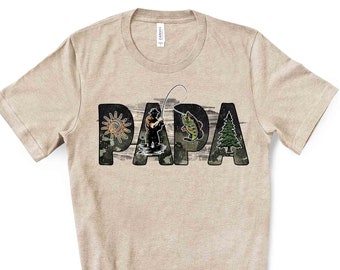 T-shirt papa pêcheur : design grand-père pour la fête des pères