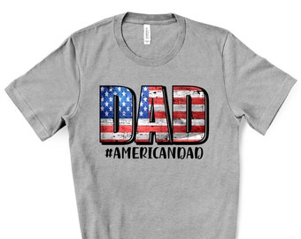 Patriotic Dad T-Shirt: USA Flag American Dad Design