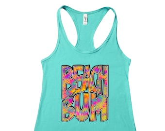 Tie Dye Beach Bum Tank Top - Women's Racerback Tank