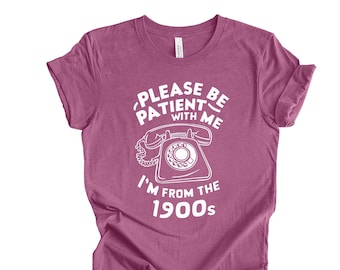 Gen X Kid Tee: 1900s Phone Design Bella Canvas Shirt