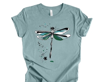 Abstract Dragonfly Bella + Canvas Tee: Unisex Cotton Shirt