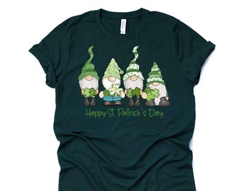 St Patrick's Day Tee: Four Lucky Gnomes Unisex Shirt