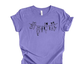 【in a row】[UNISEX] Cats Overfit T-shirt A Cat I Follow on the Internet Tee – Forty Two Squirrels