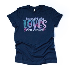 Sea Turtle Tee, Just A Girl Who Loves Sea Turtles, Cute Sea Turtle Design on premium unisex shirt, 4 color choices, 2X, 3X, 4X, plus sizes