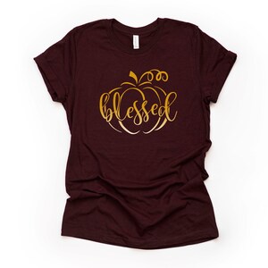 Ombre Pumpkin Blessed Shirt - Bella Canvas Fall T-Shirt