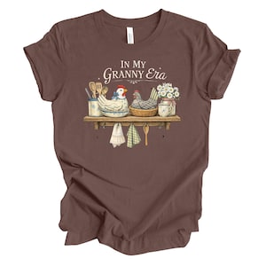 Camiseta de la época de mi abuela - Coleccionables vintage, camiseta unisex de lona Bella de Hens in Nest