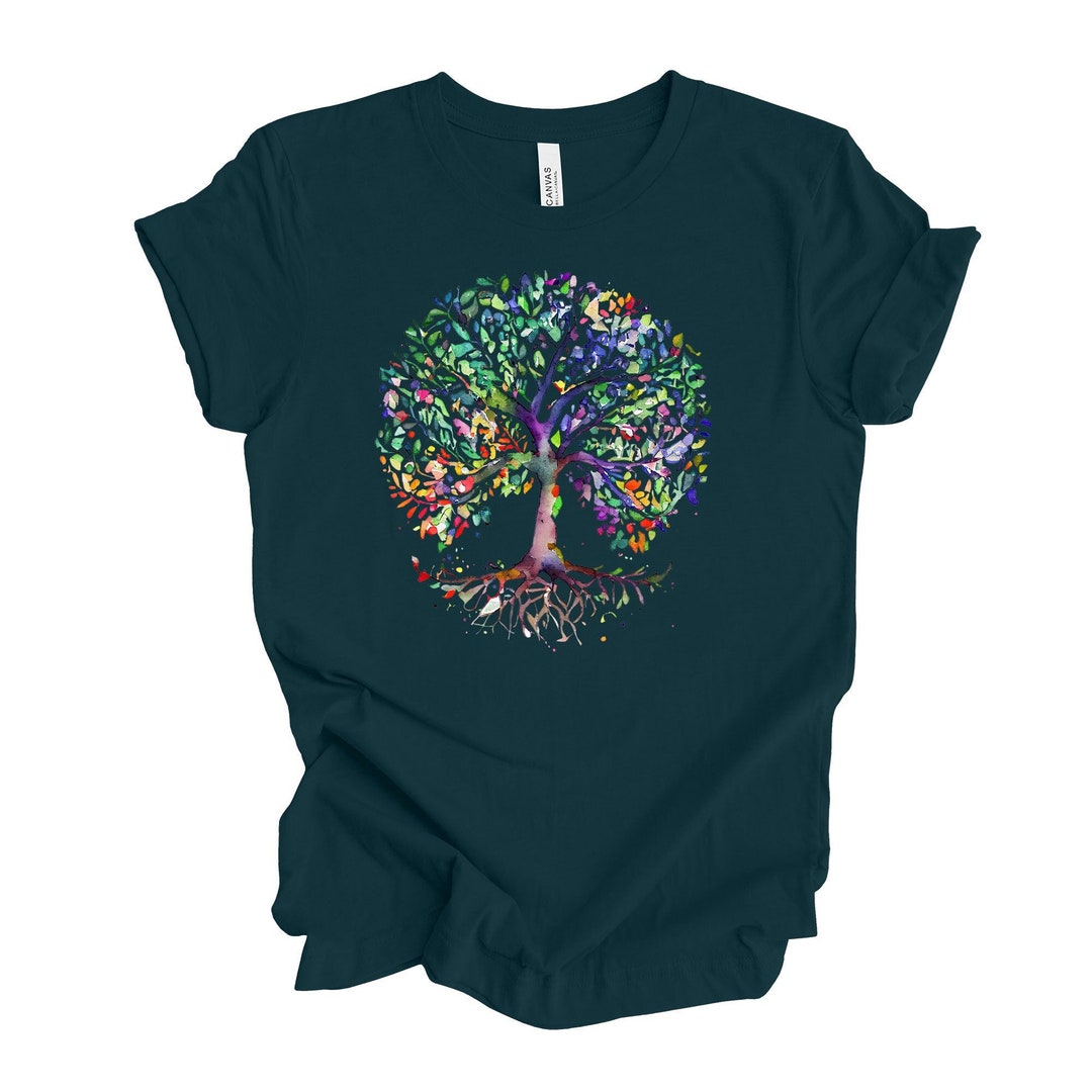 Summer Shirt Tree of Life Watercolor Tree With Roots Design - Etsy