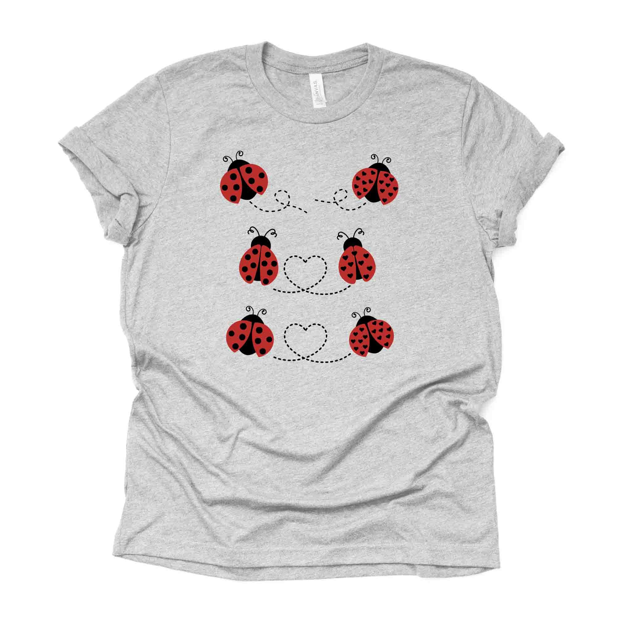 Ladybug & Hearts Graphic Tee - Bella Canvas Unisex T-shirt - Etsy